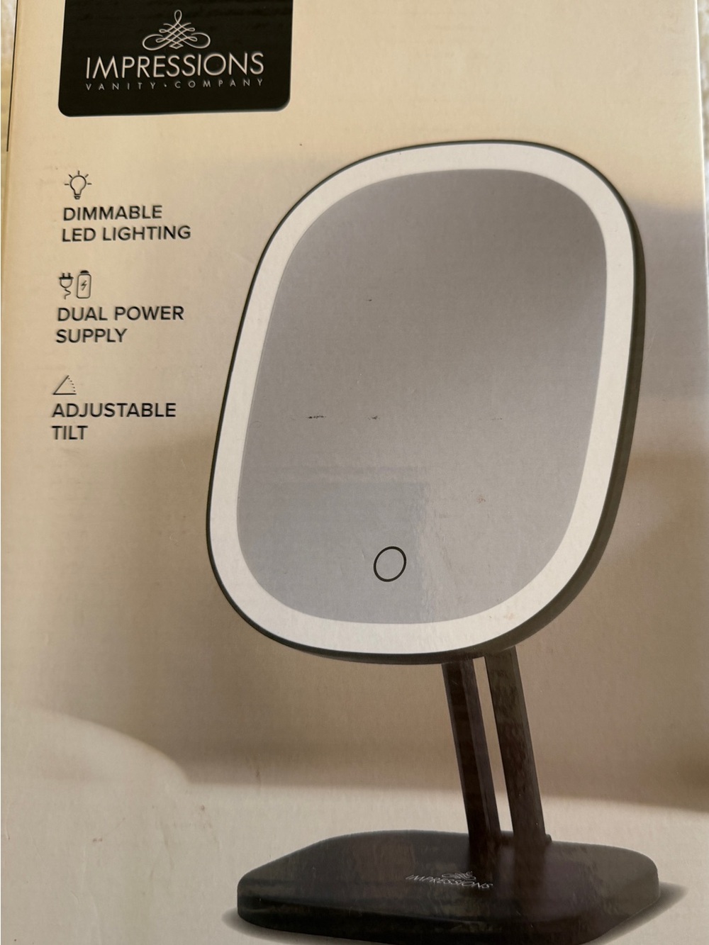 Impressions Lighted Vanity Mirror in Black and White